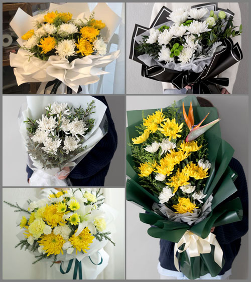 重庆云阳县栖霞镇白事花束代送